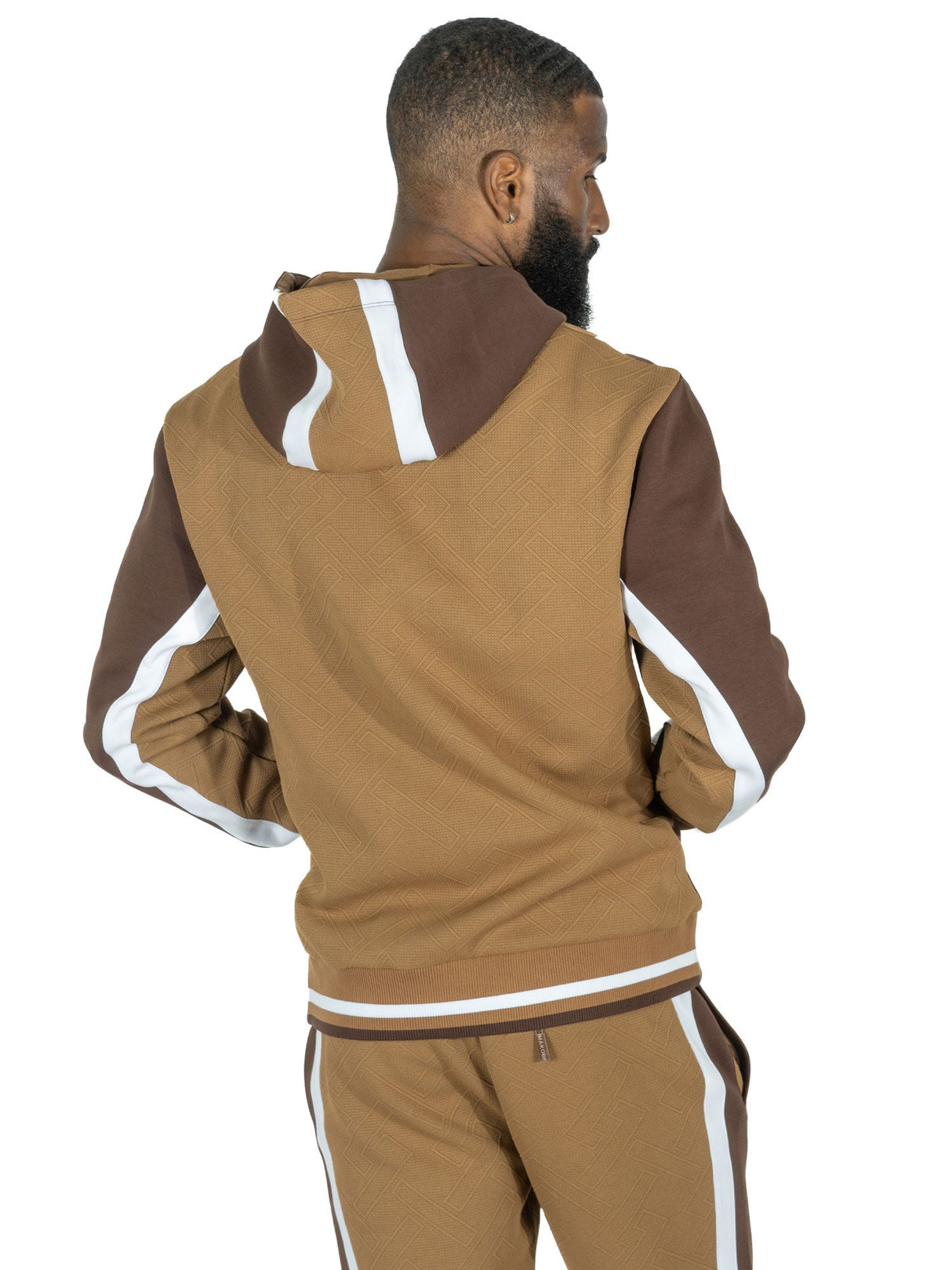 Makobi M4490 Beanchi Jacquard Hoody Set - Mocha