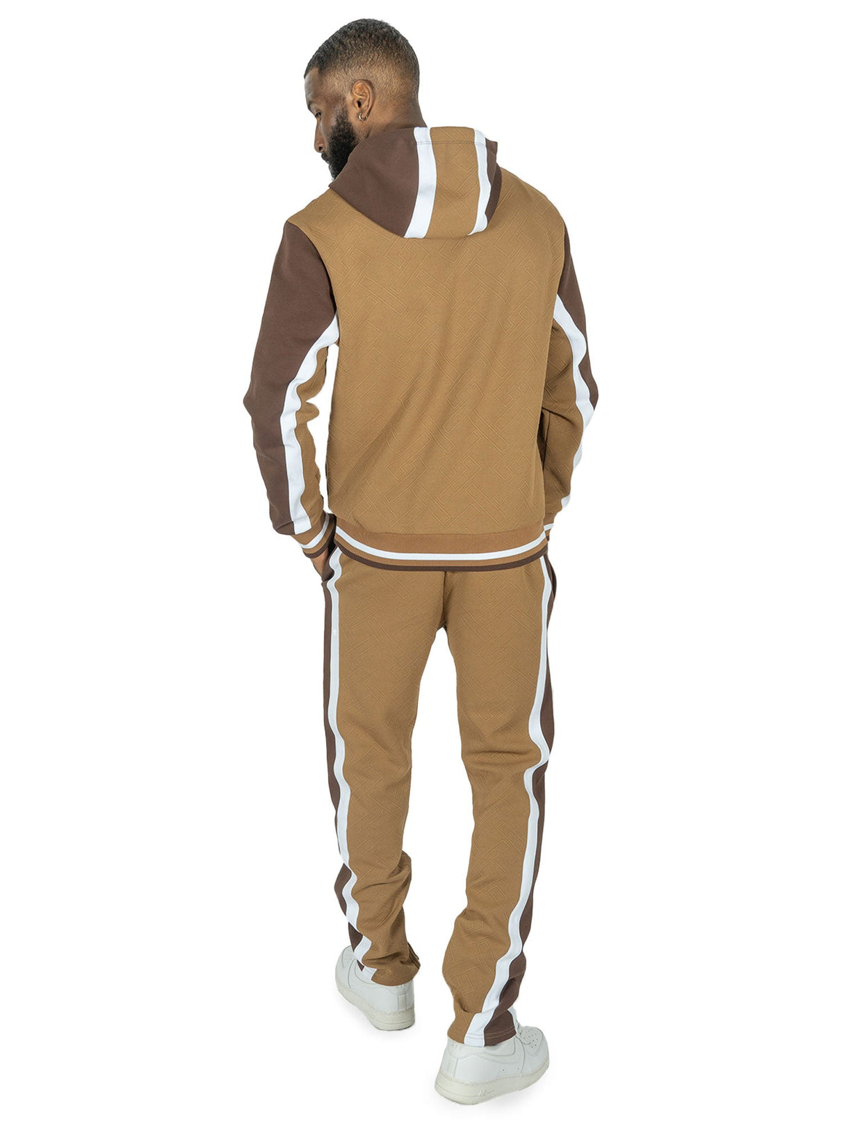 Makobi M4490 Beanchi Jacquard Hoody Set - Mocha