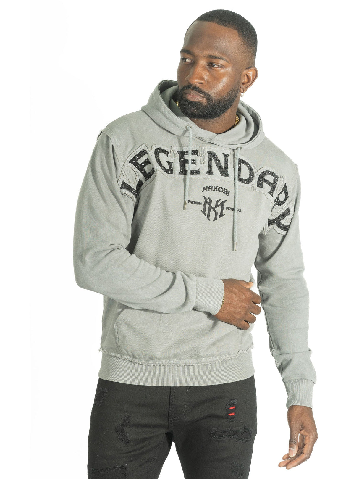 Makobi Hoodie | M4557 Sartoni Pull Over - Gray