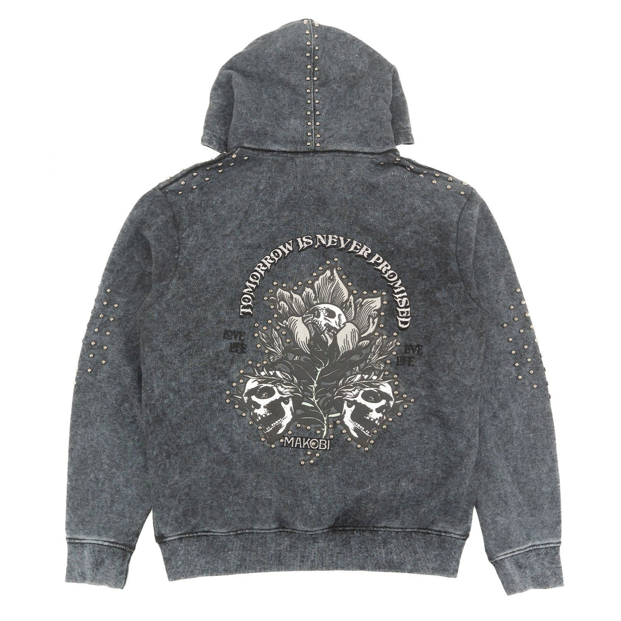 Makobi Hoodie | M5345 Bianco Zip Up - Black