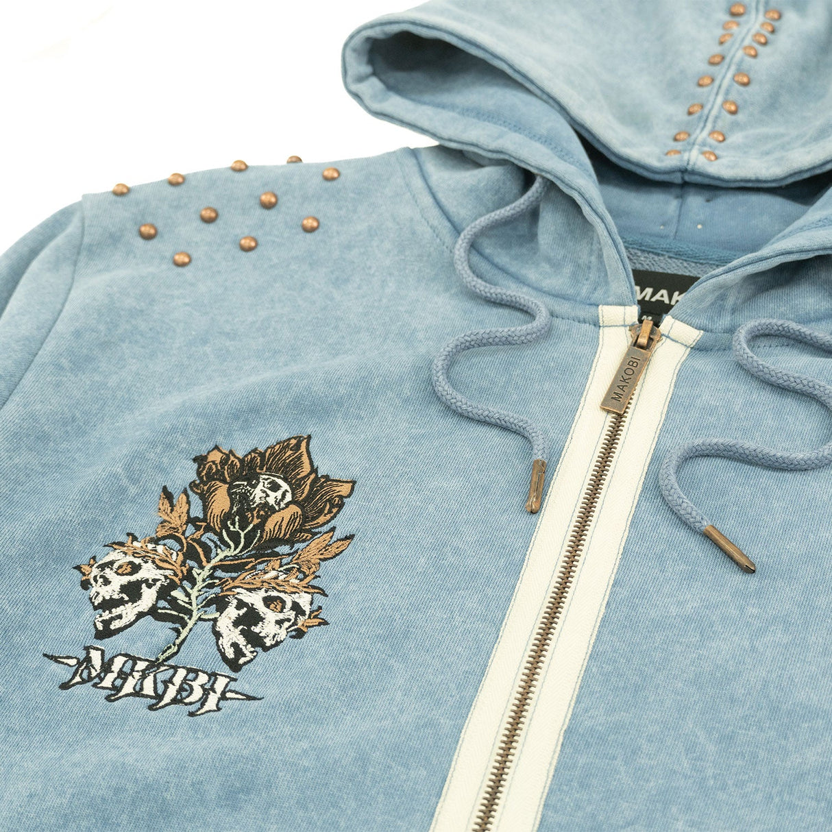 Makobi Hoodie | M5345 Bianco Zip Up - Blue
