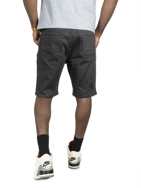 Makobi M607 Amato Denim Shorts - Black/Black