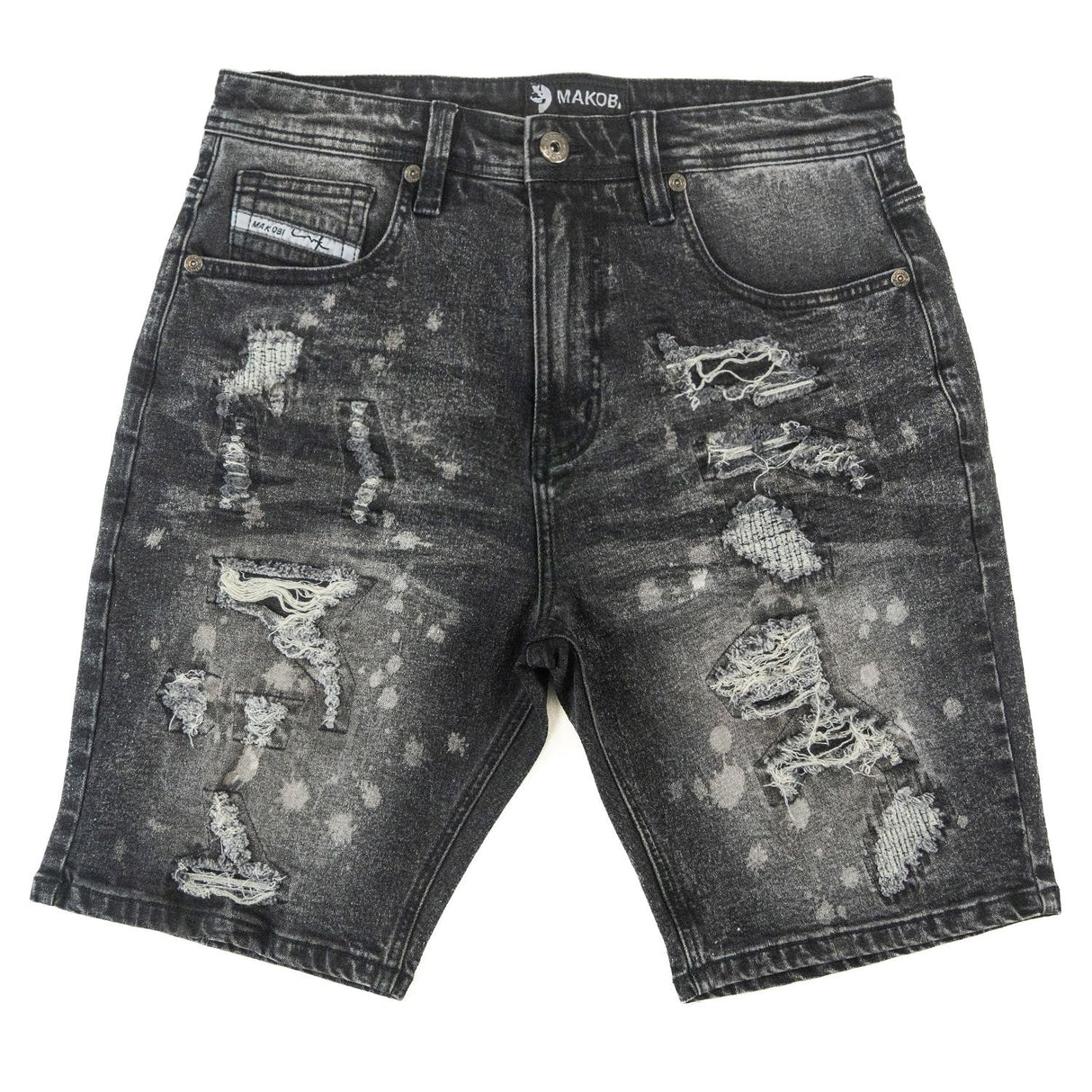 Makobi M607 Amato Denim Shorts - Black