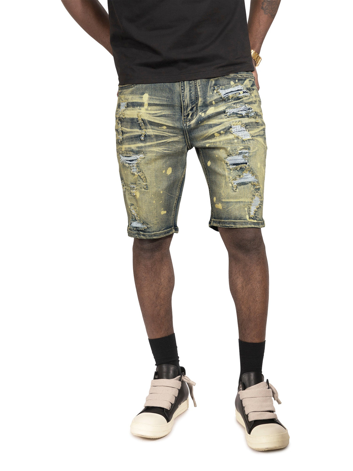 Makobi M607 Amato Denim Shorts - Dirt