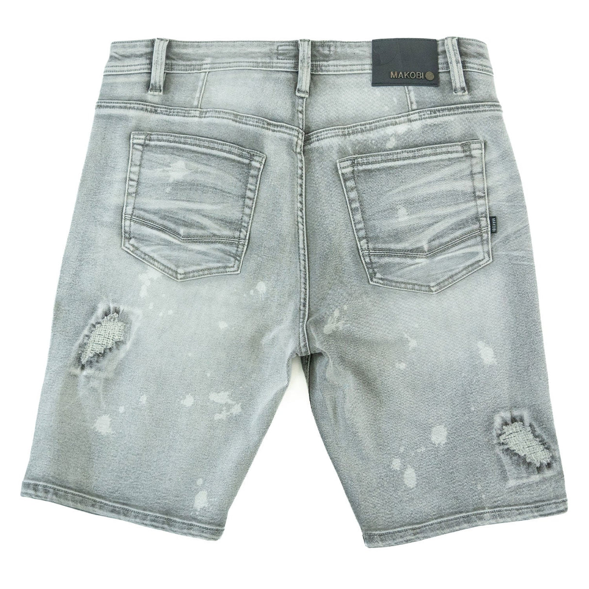Makobi M607 Amato Denim Shorts - Gray