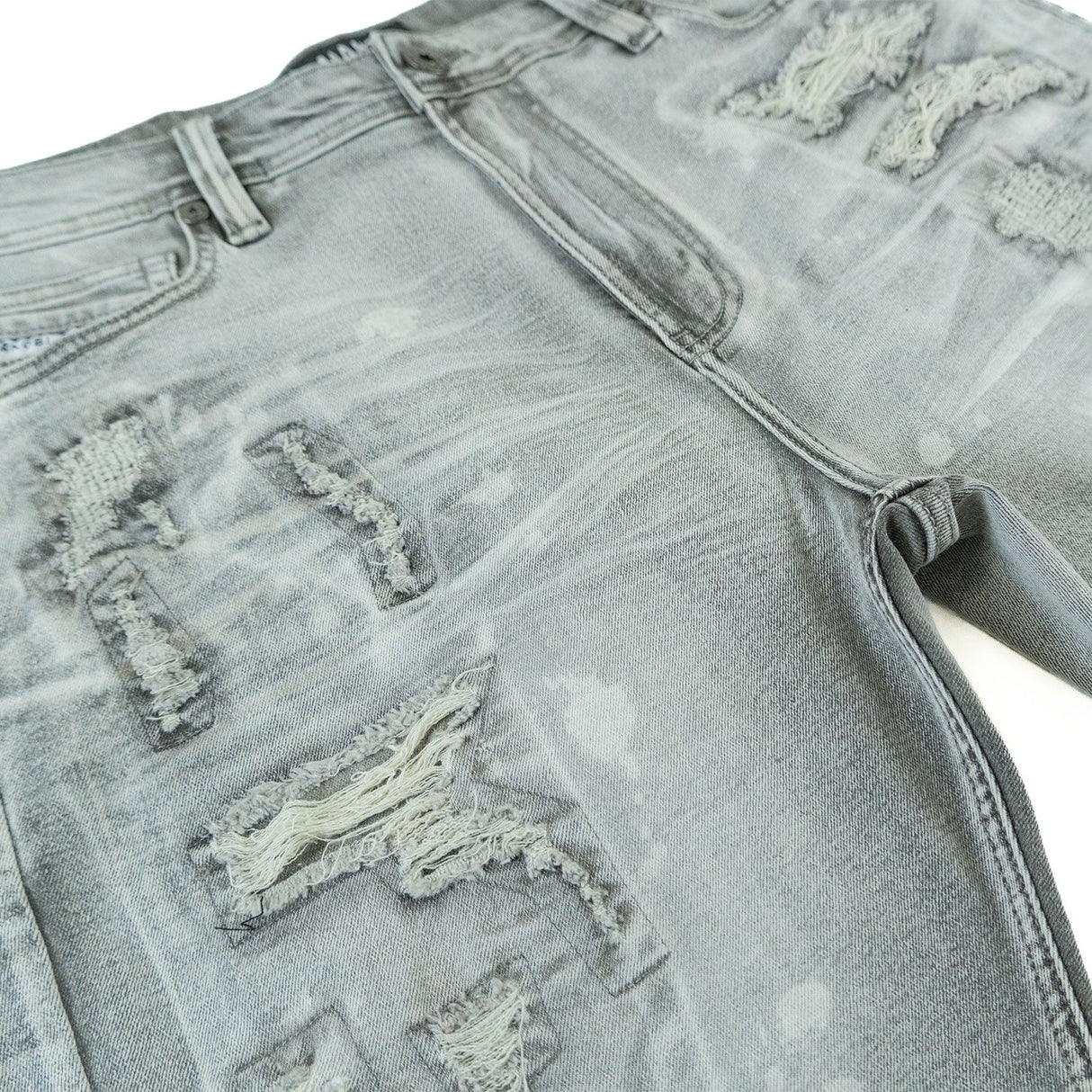 Makobi M607 Amato Denim Shorts - Gray