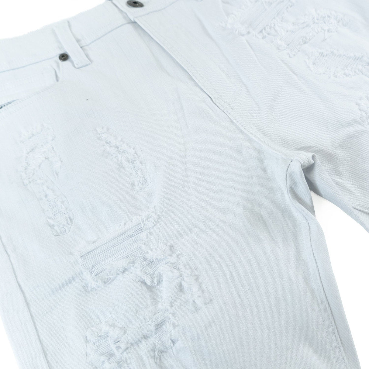 Makobi M607 Amato Denim Shorts - White