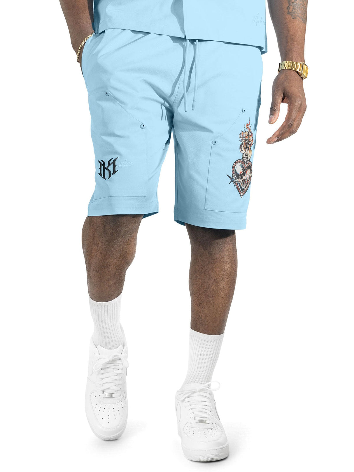 Makobi Set | M414 Vivere Twill Short Set - Blue