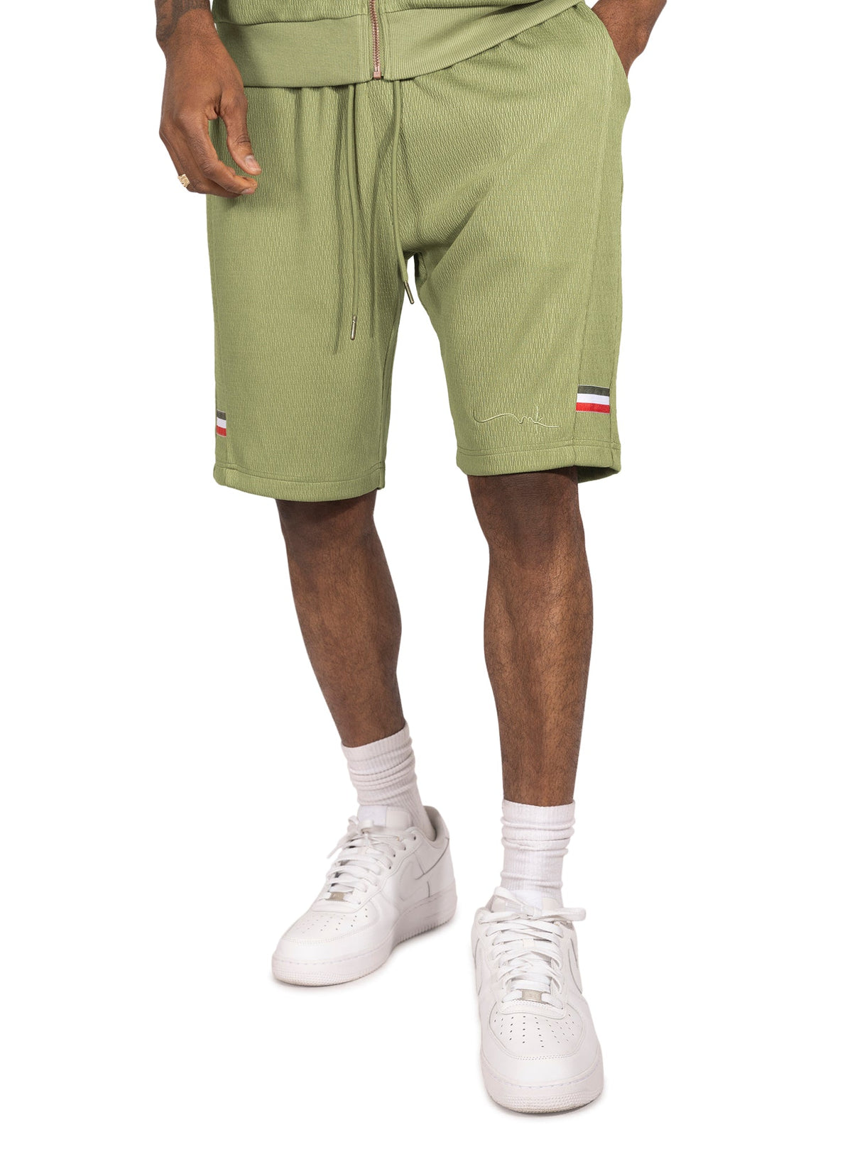 Makobi M428 Moreli Knit Short Sets - Olive