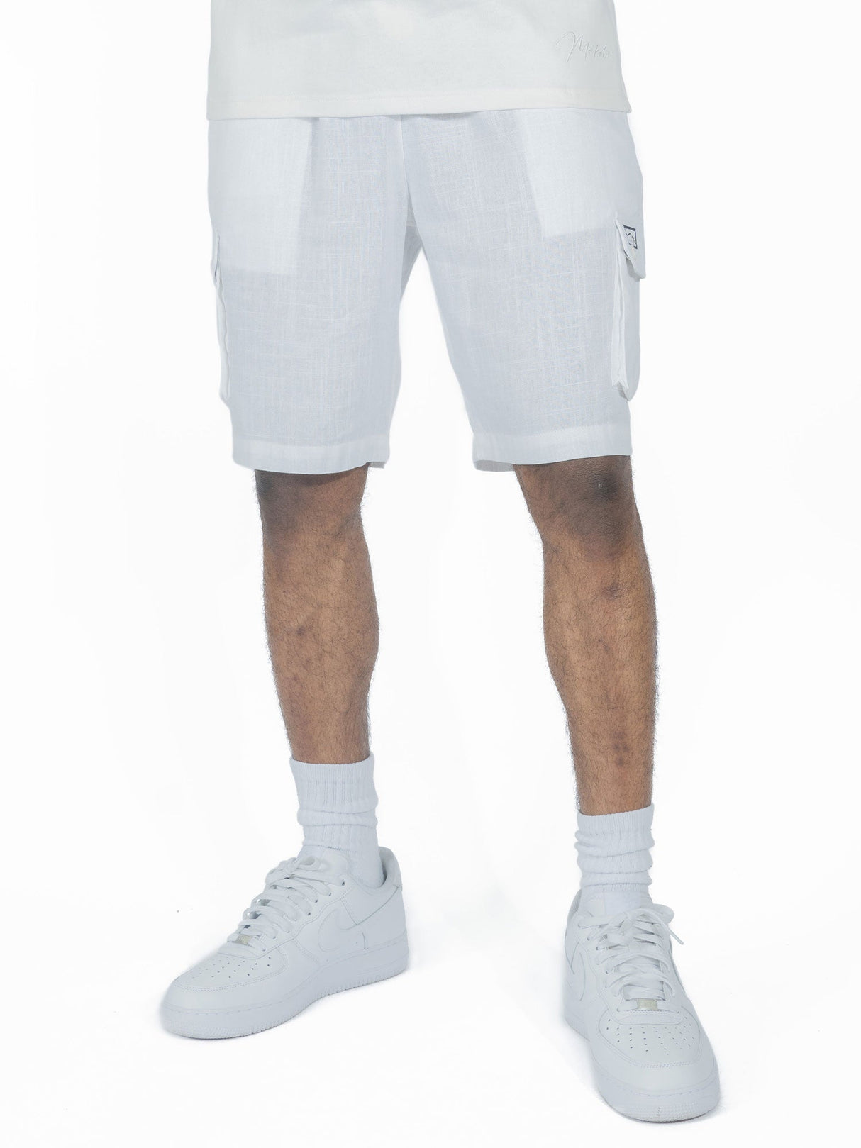 Makobi M632 Levonia Linen Shorts - White