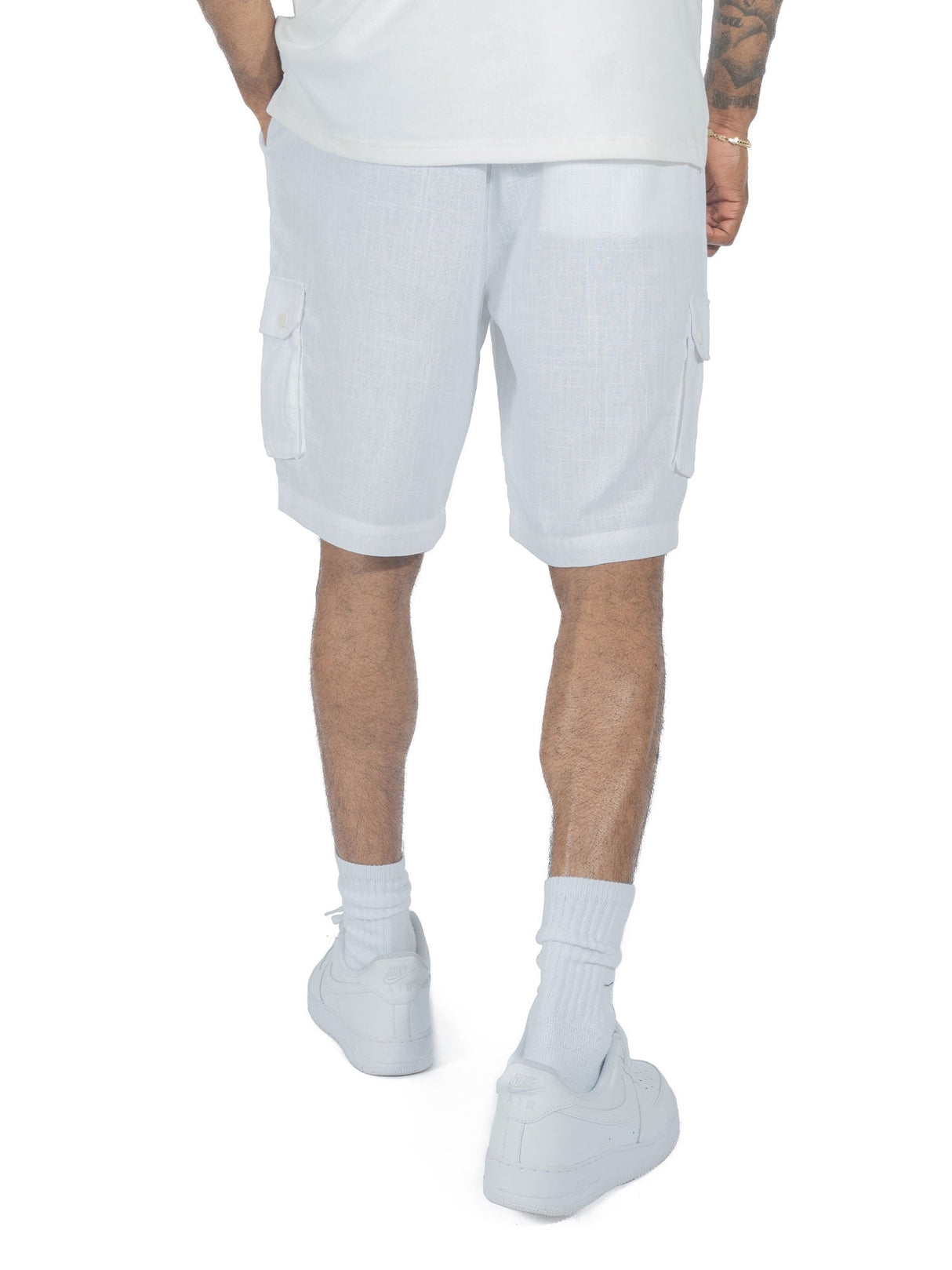 Makobi M632 Levonia Linen Shorts - White