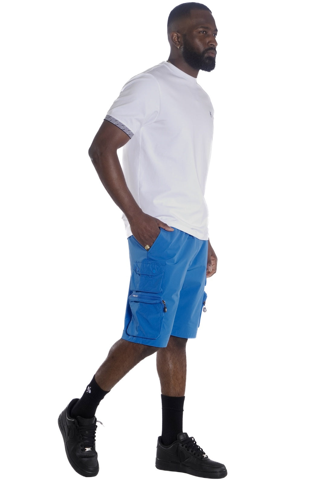 Makobi M633 Colton Nylon Spandex Cargo Shorts - Blue