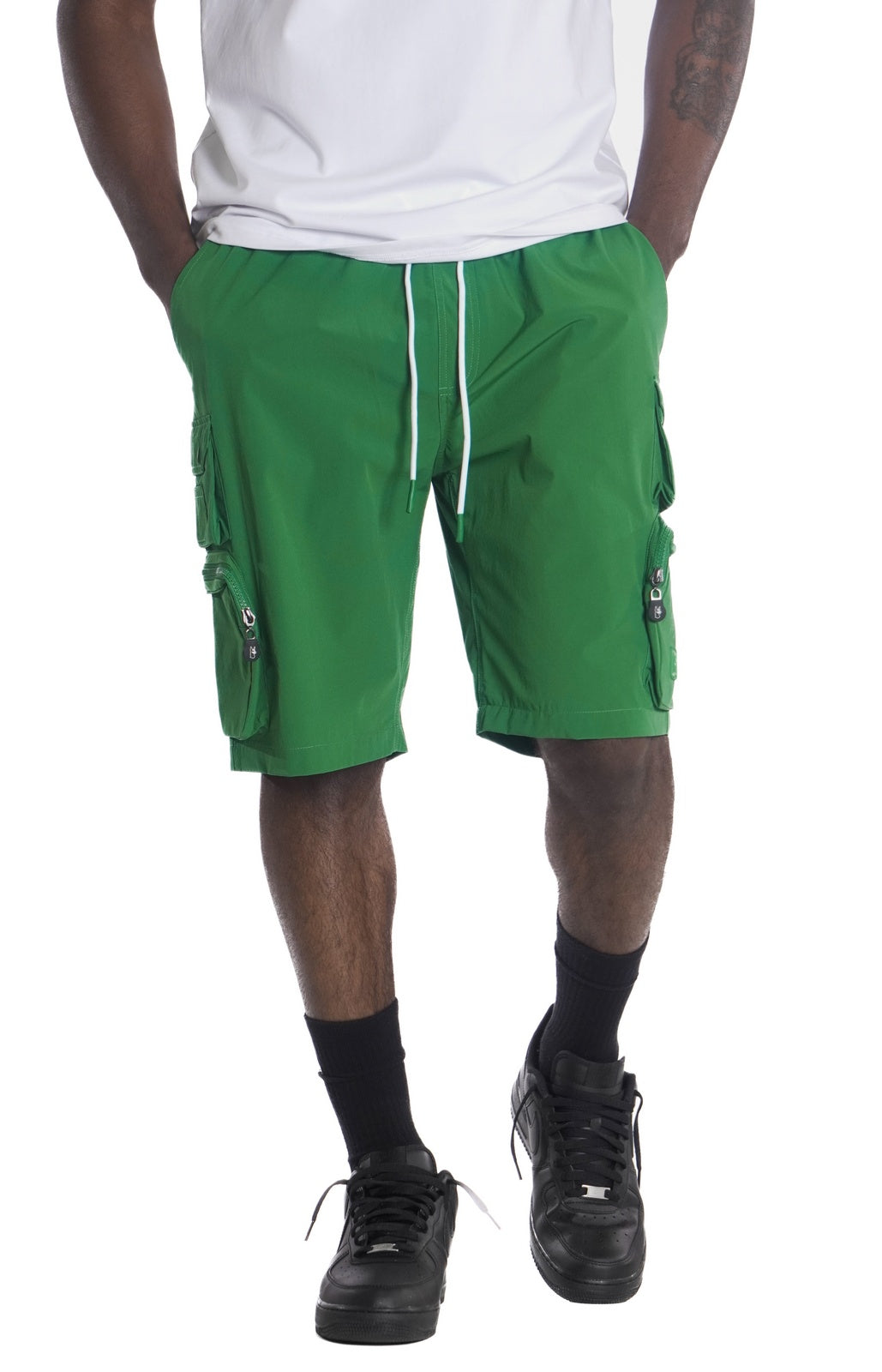 Makobi M633 Colton Nylon Spandex Cargo Shorts - Green