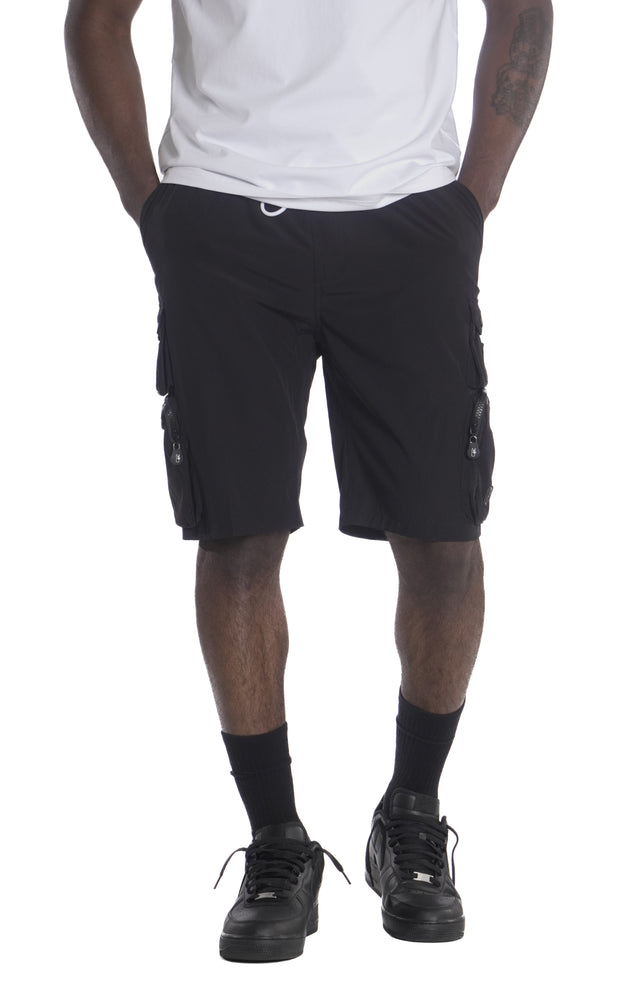 Makobi M633 Colton Nylon Spandex Cargo Shorts - Black