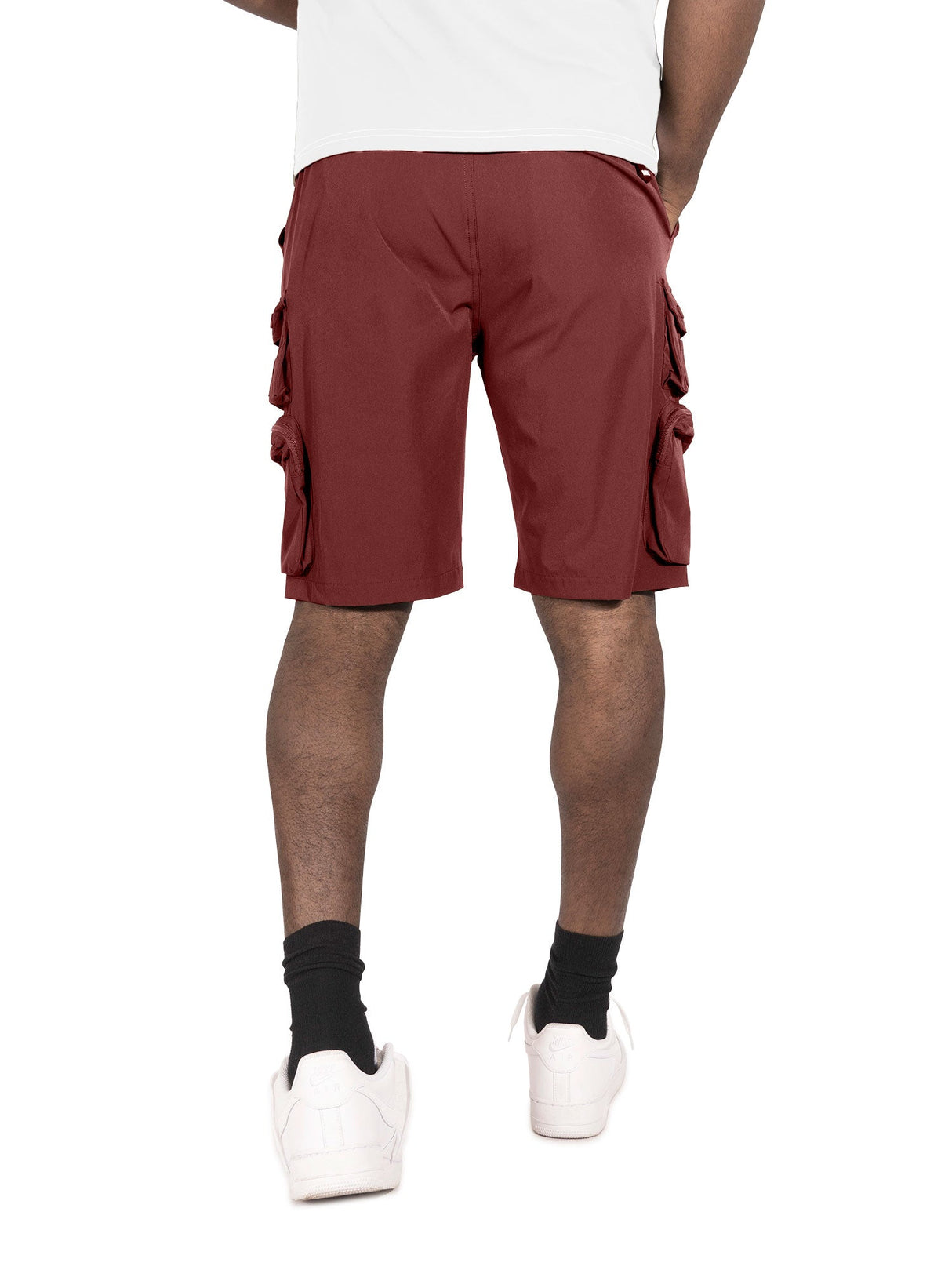 Makobi M633 Colton Nylon Spandex Cargo Shorts - Bugundy