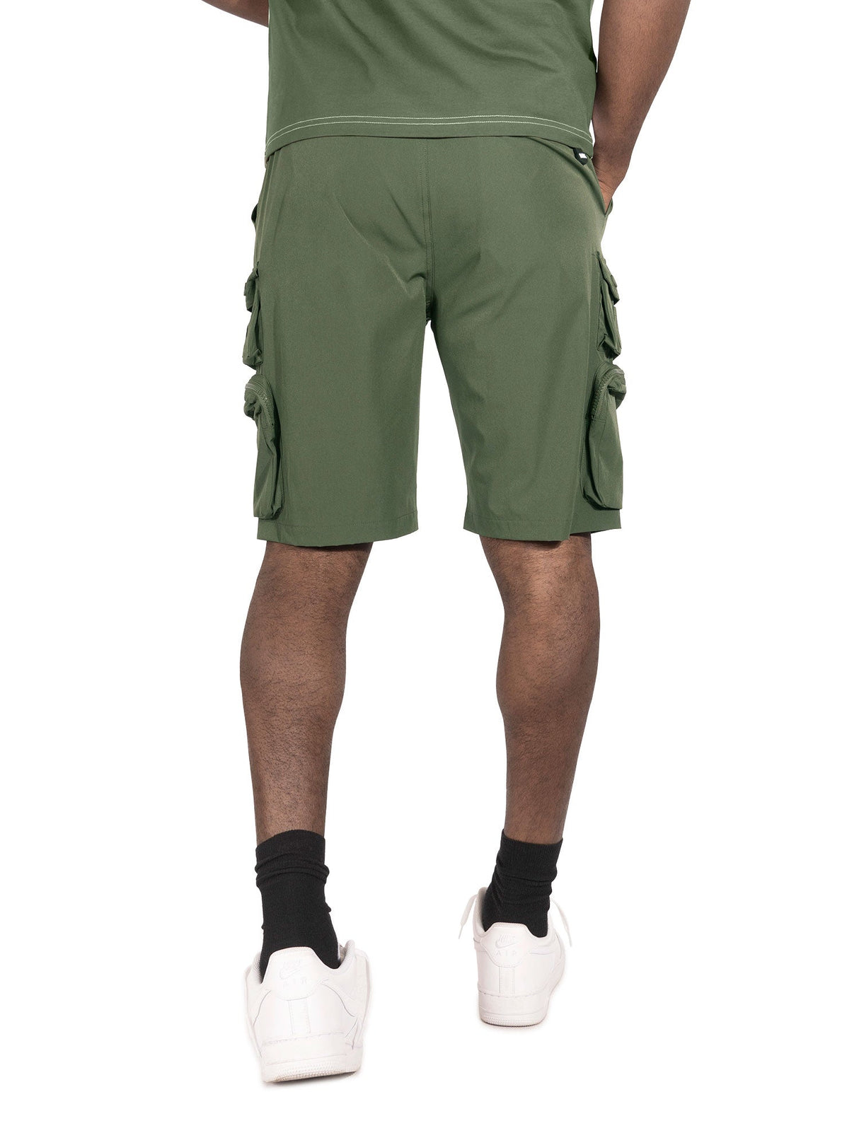 Makobi M633 Colton Nylon Spandex Cargo Shorts - Dark Olive