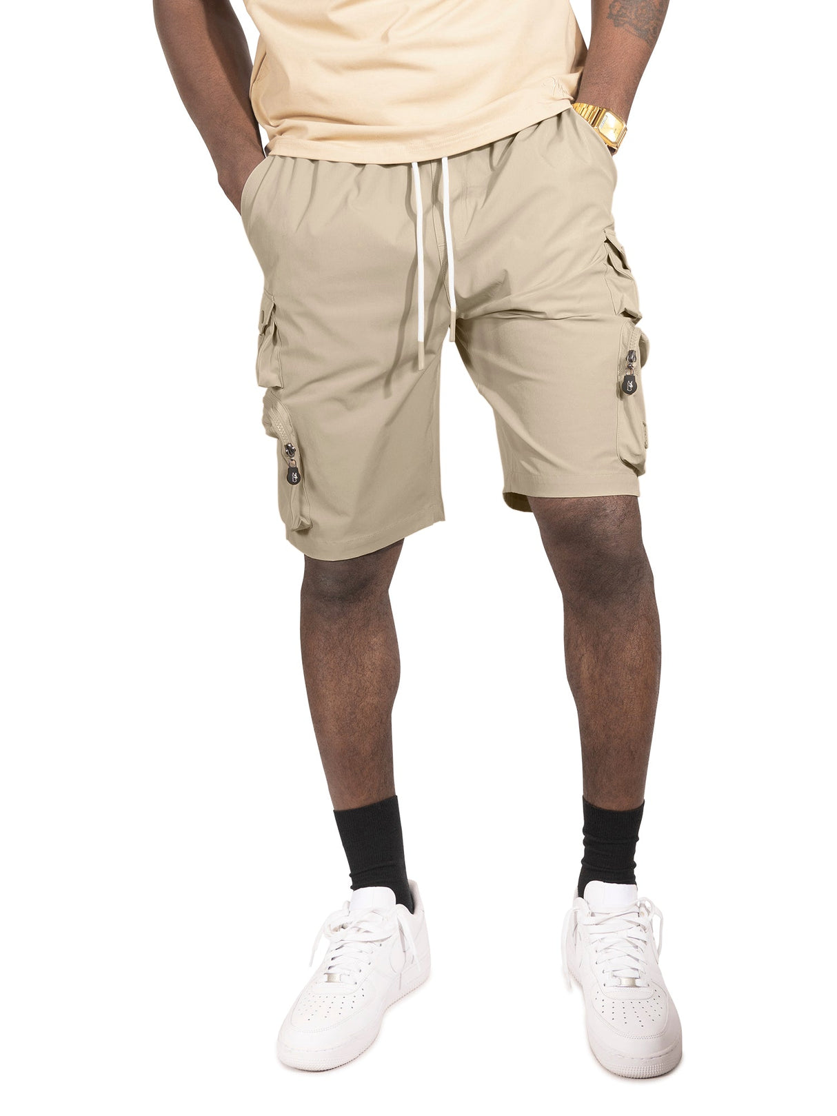 Makobi M633 Colton Nylon Spandex Cargo Shorts - Khaki 25'