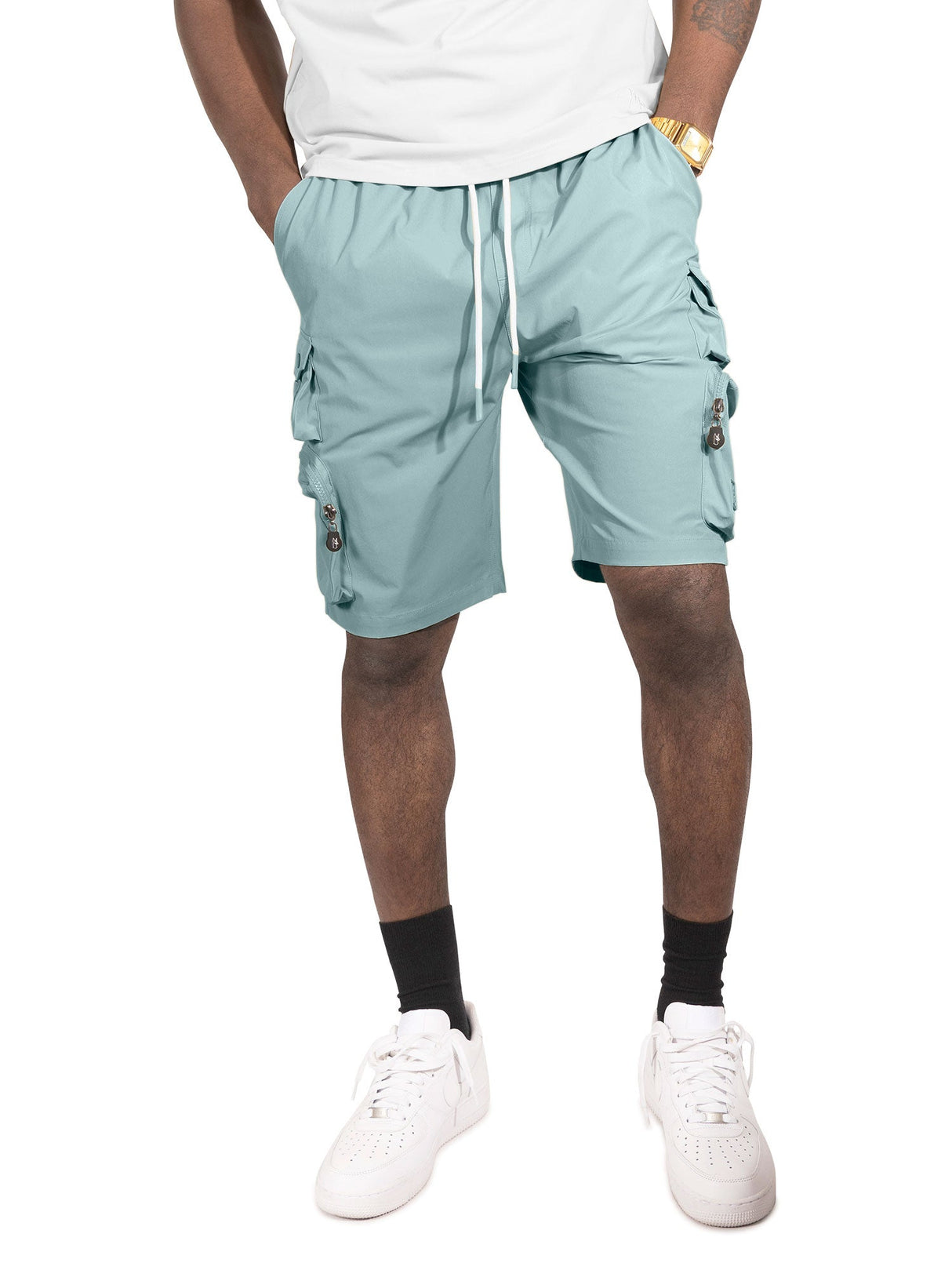 Makobi M633 Colton Nylon Spandex Cargo Shorts - Teal
