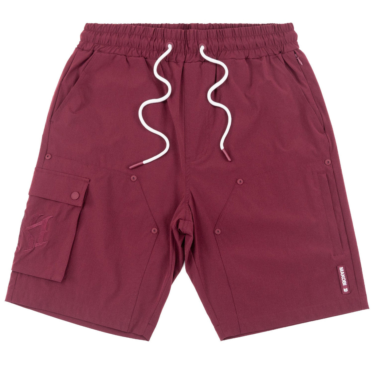 Makobi Nylon Shorts| M634 Adorni Shorts - Burgundy