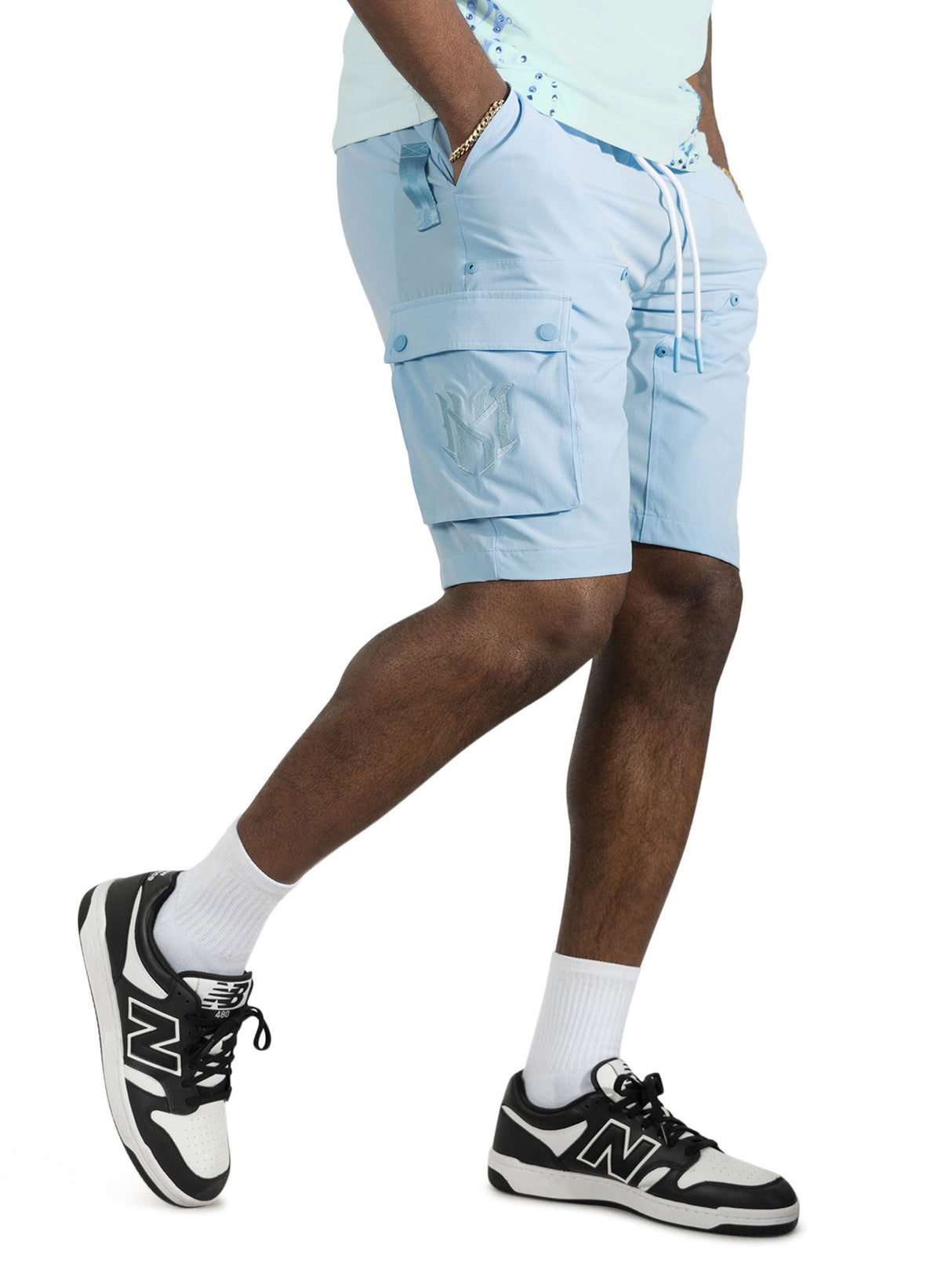 Makobi Nylon Shorts| M634 Adorni Shorts - Blue