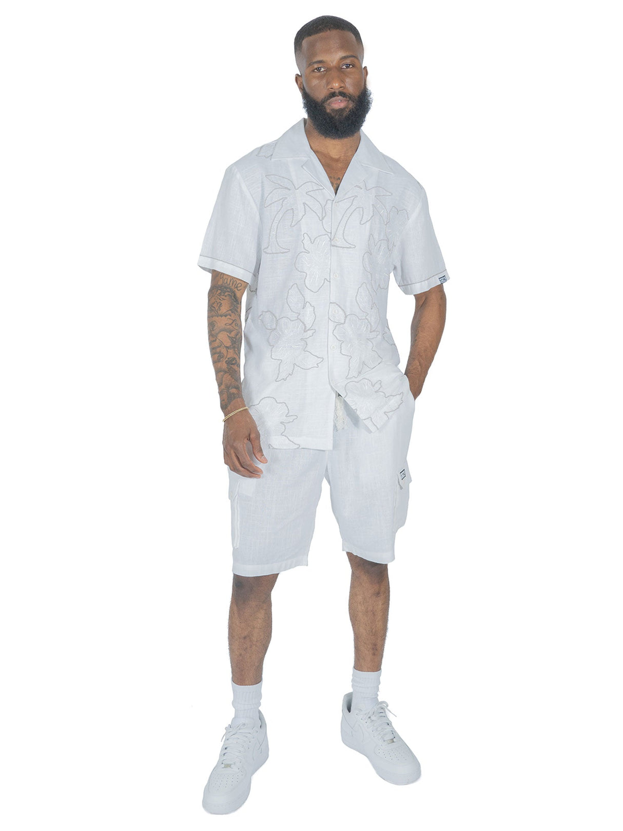Makobi M632 Levonia Linen Shorts - White