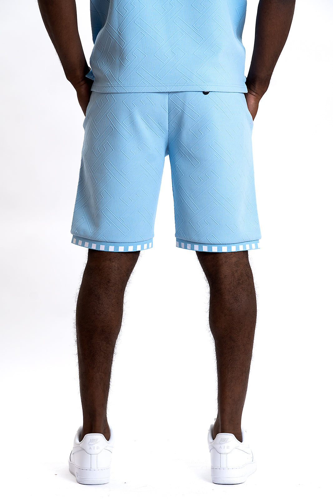 Makobi M963 Bianchi Jacquard Shorts - Blue