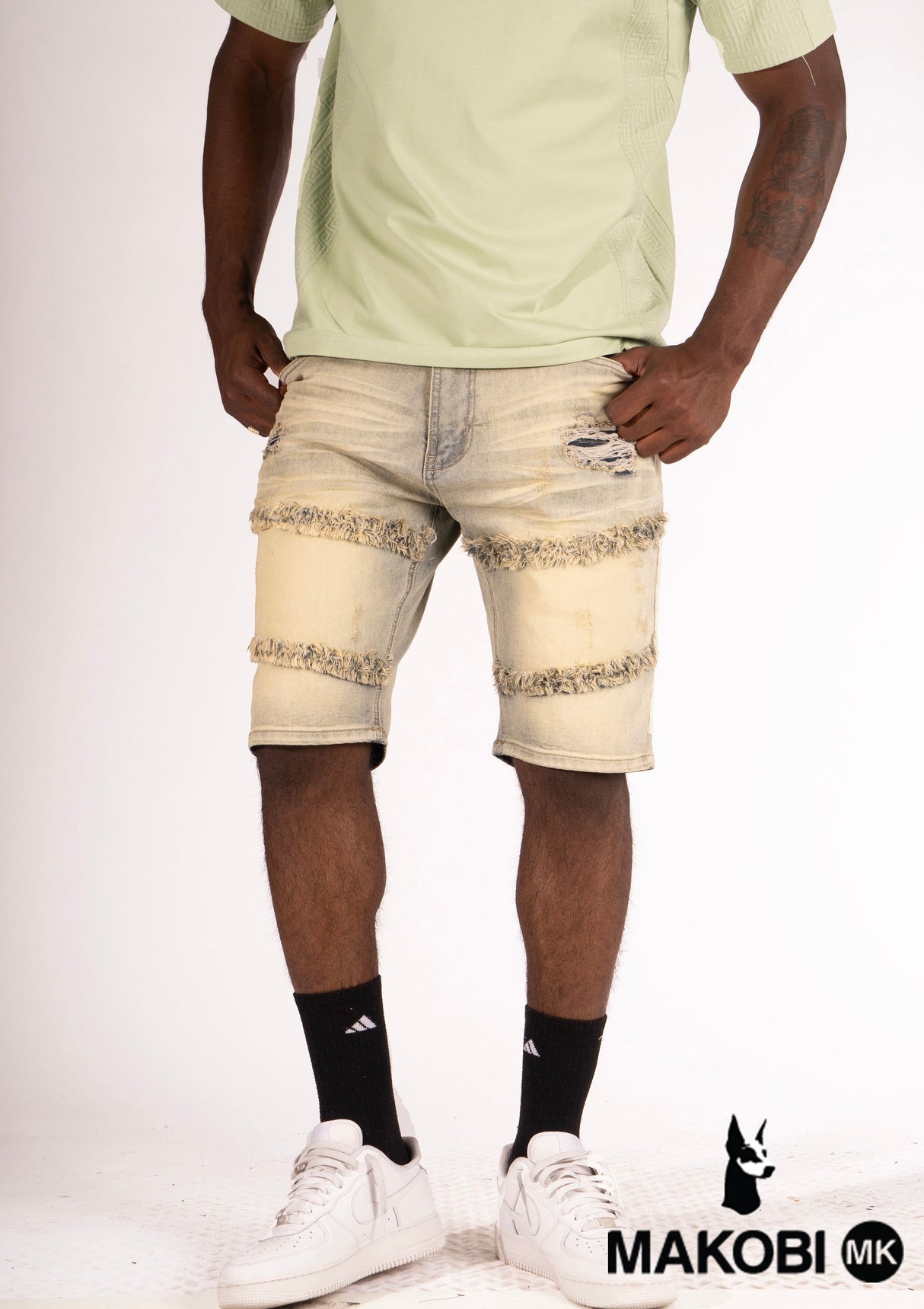 Makobi M967 Noah Denim Shorts - Dirt