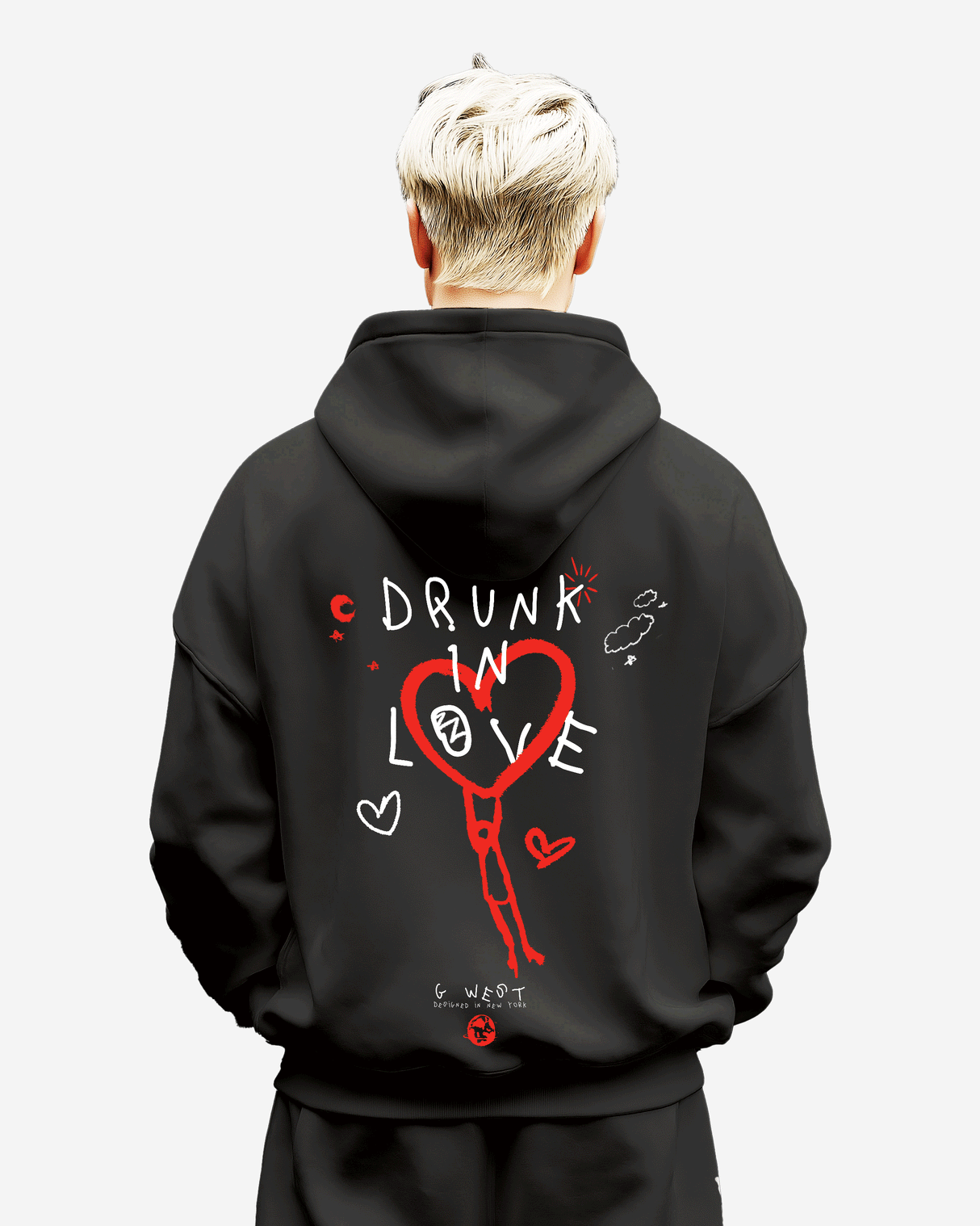G West Drunk In Love Heavy Premium Oversized Hoodie