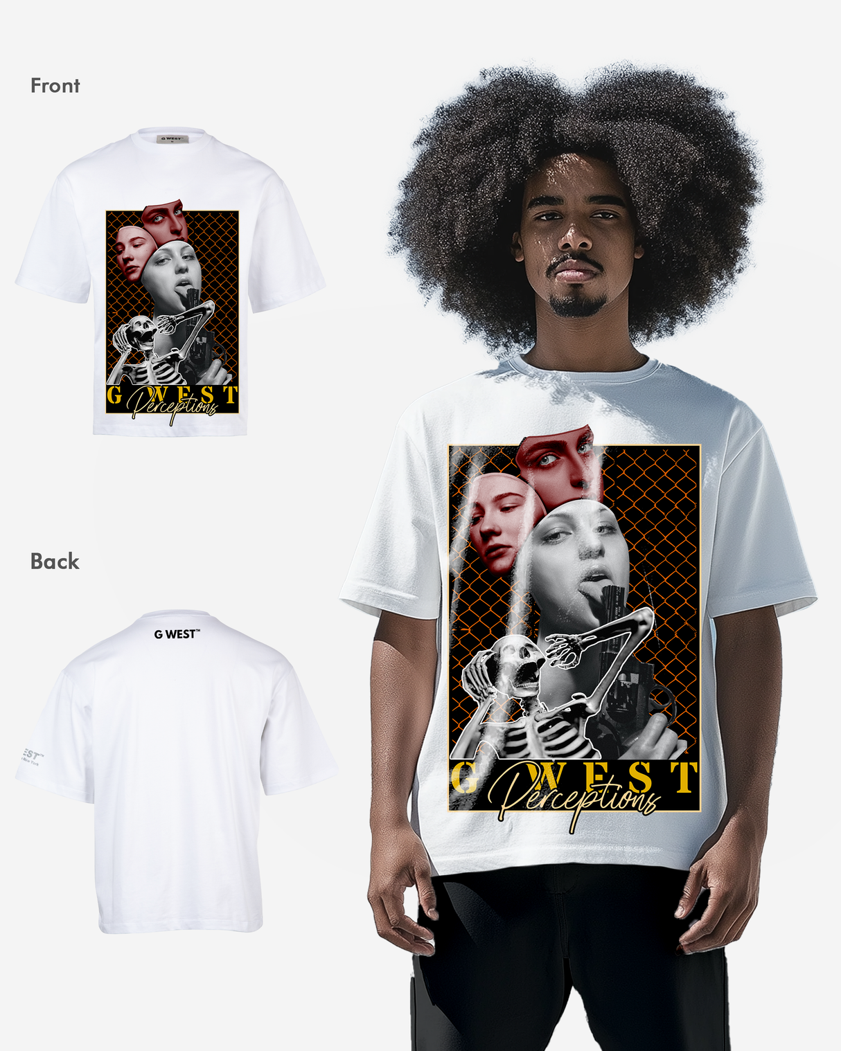 G WEST PEREPTIONS OVERSIZED TEE