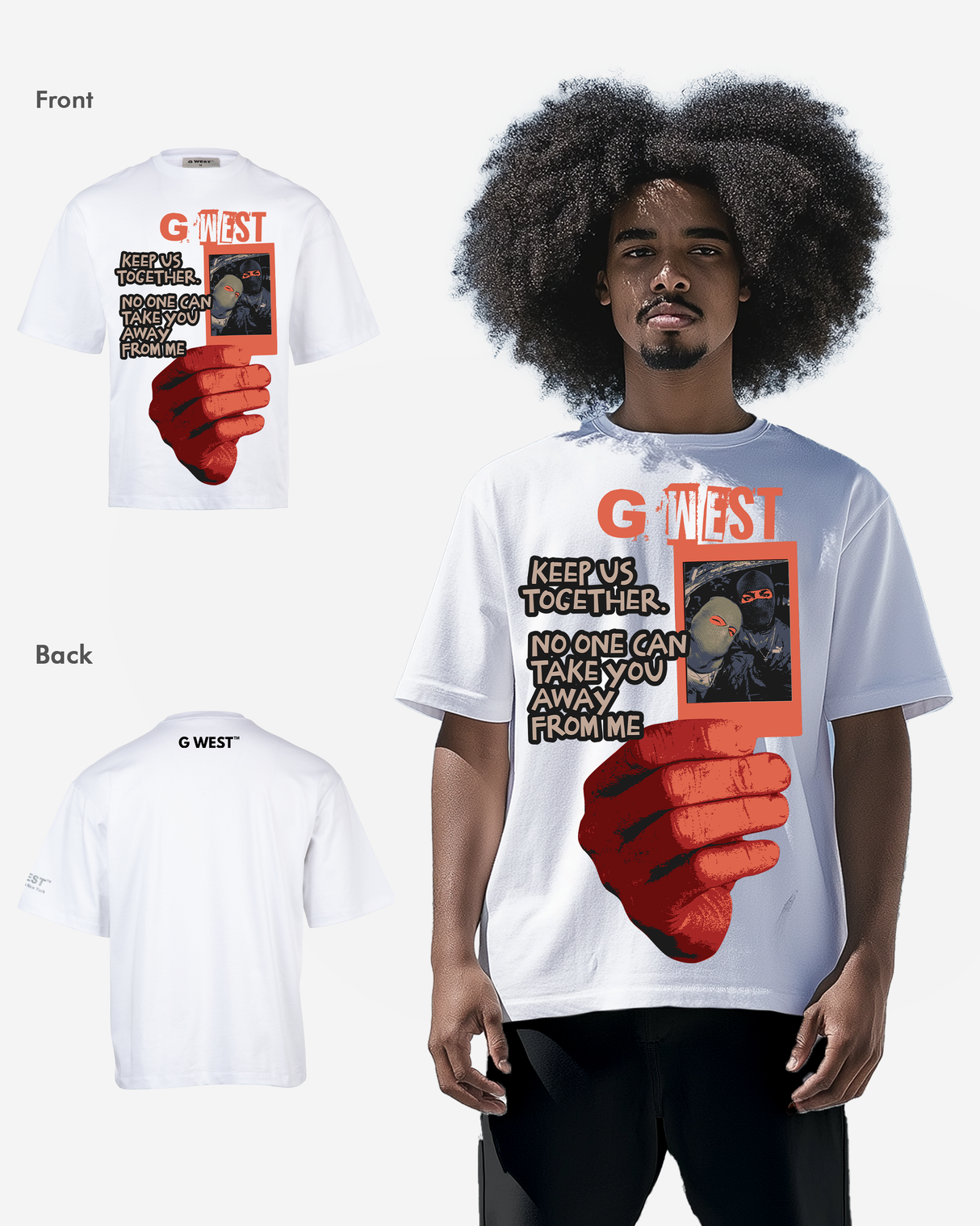 G-WEST KEEP VS TOGETHER OVERSIZED TEE