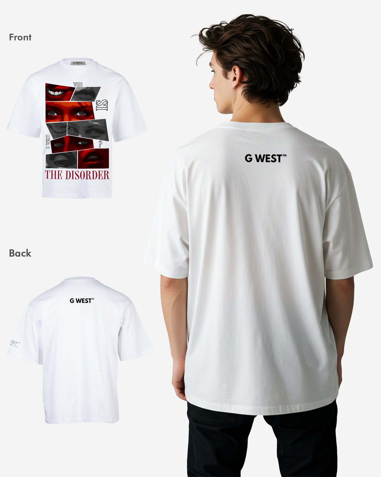 G-WEST The DisorderOversized Tee
