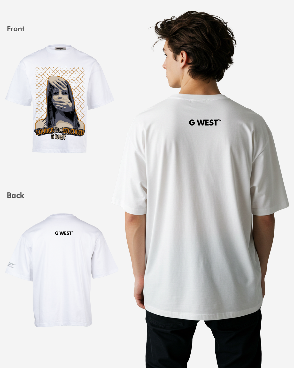 G-WEST Silent Gaze Oversized Tee