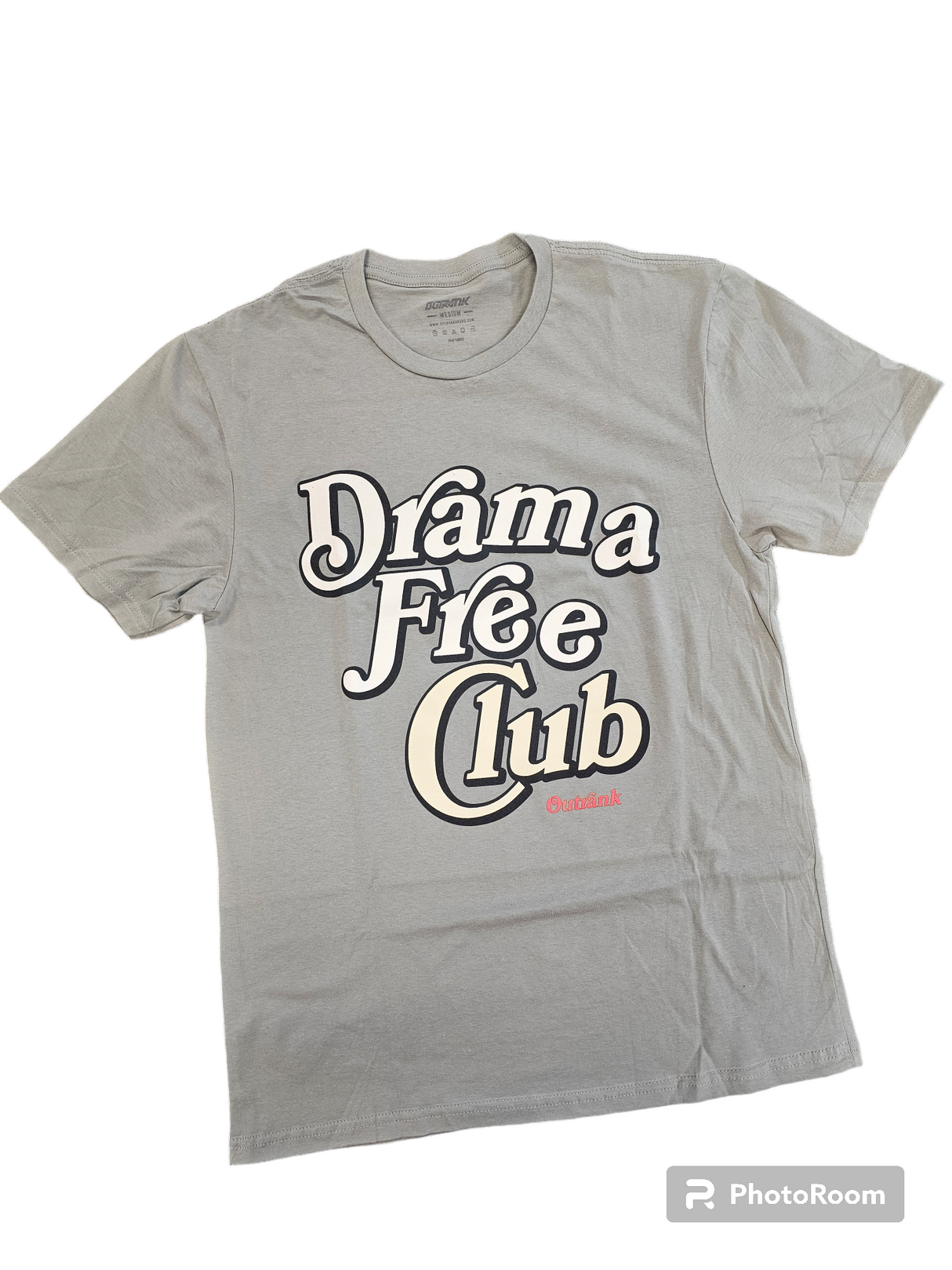 Outrank - T Shirt - Drama Free Club - Grey