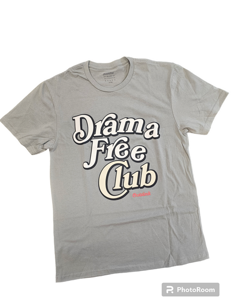 Outrank - T Shirt - Drama Free Club - Grey