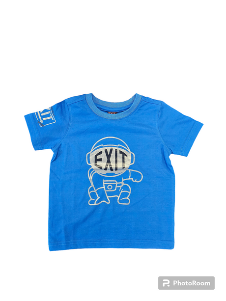 Exit - Kids T Shirt- Robot - Royal