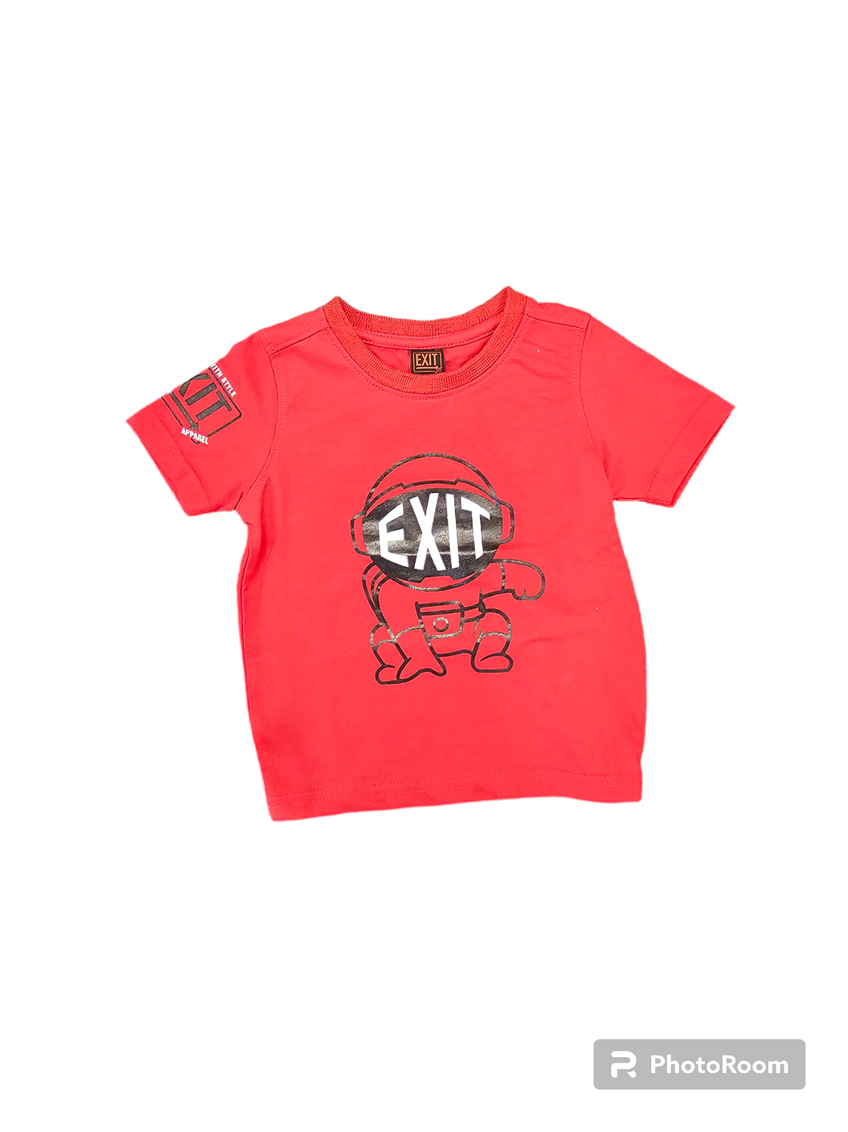 Exit - Kids T Shirt- Robot - Red
