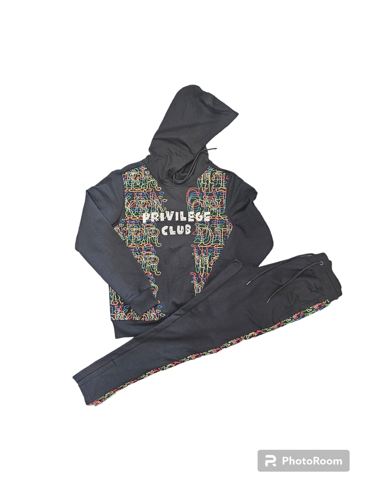 Off Beat - Jogger Hoodie - Privilege Club- Black