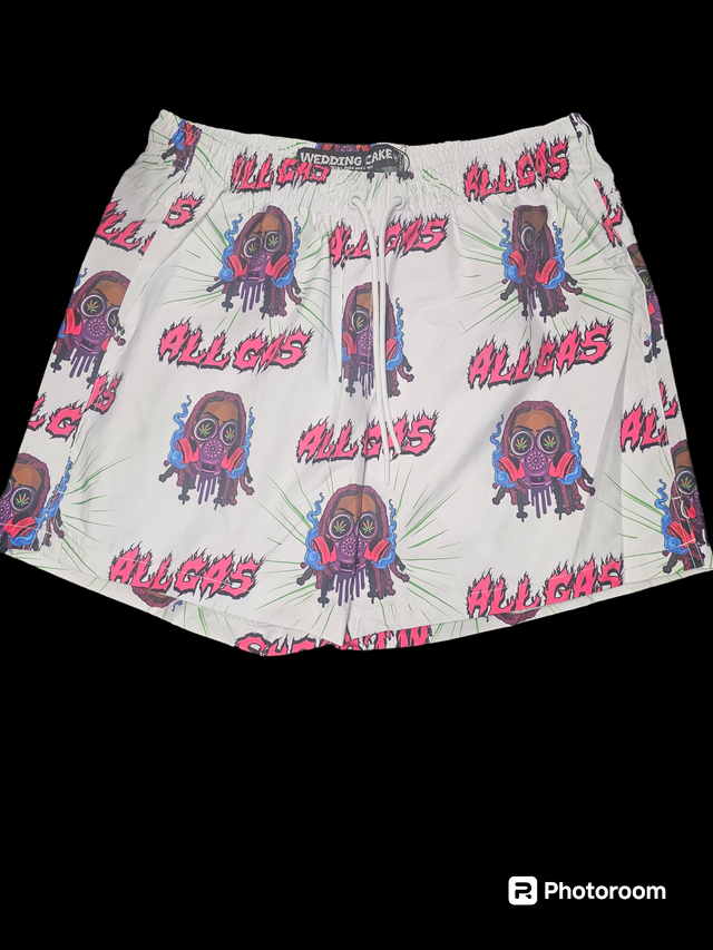 Wedding Cake - ALL GAS NYLON AOP SHORTS