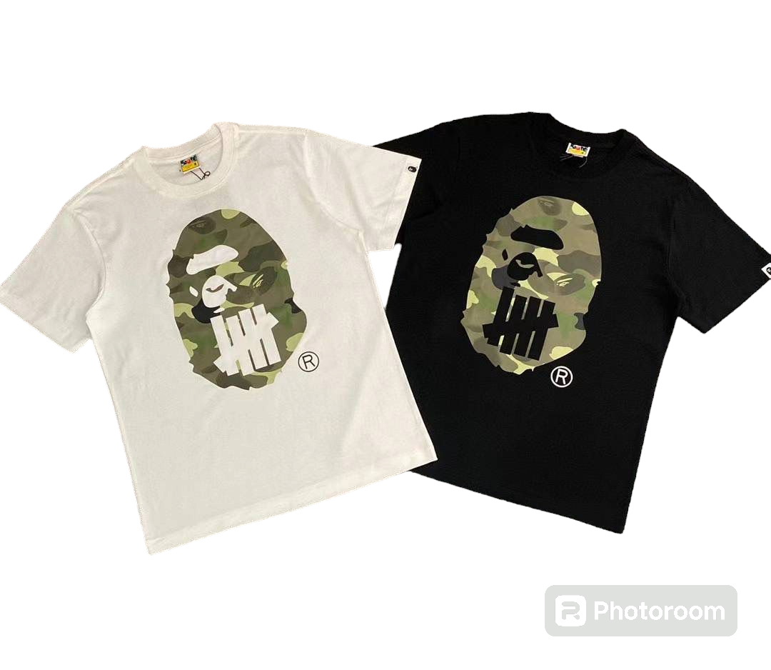 BAPE A BATHING APE T-SHIRT GREEN CAMO