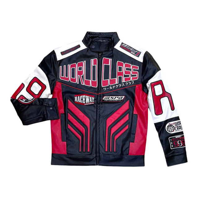 SMOKE RISE PU RACING JACKET MULTI COLORS