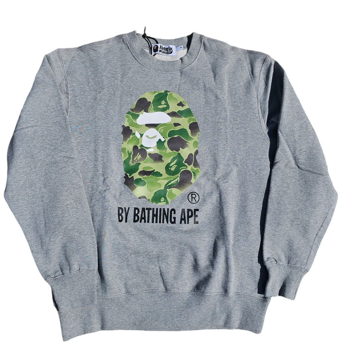 BAPE CREW NECK SWEATER GREY