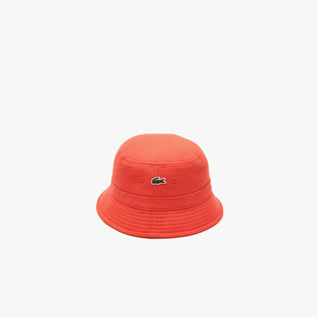 Lacoste UNISEX ORGANIC COTTON BUCKET HAT ORANGE
