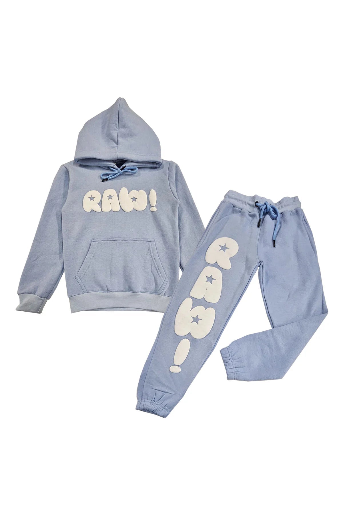 Rawyalty - Kids - Top & Bottom Silicon Set Hoodie - Sky