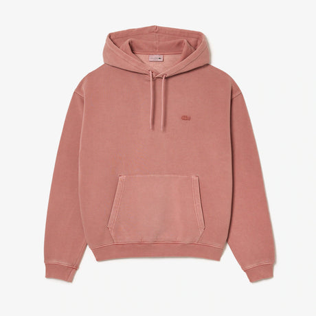 LACOSTE UNISEX LOOSE FIT COTTON FLEECE JOGGER HOODIE PINK