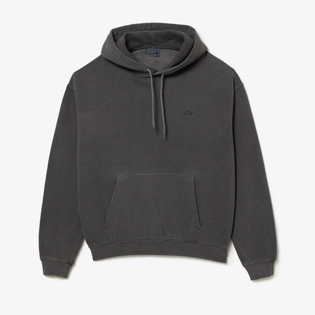 LACOSTE UNISEX LOOSE FIT COTTON FLEECE JOGGER HOODIE GREY
