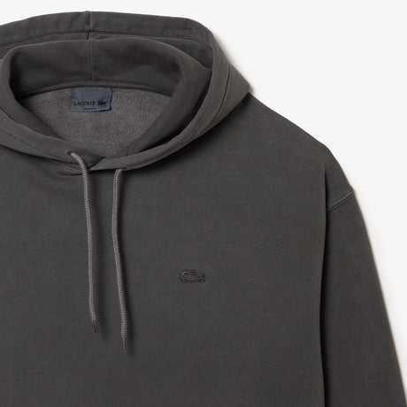 LACOSTE UNISEX LOOSE FIT COTTON FLEECE JOGGER HOODIE GREY