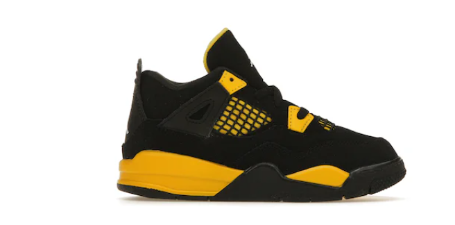 Jordan 4 - Toddlers - Thunder Black / Yellow