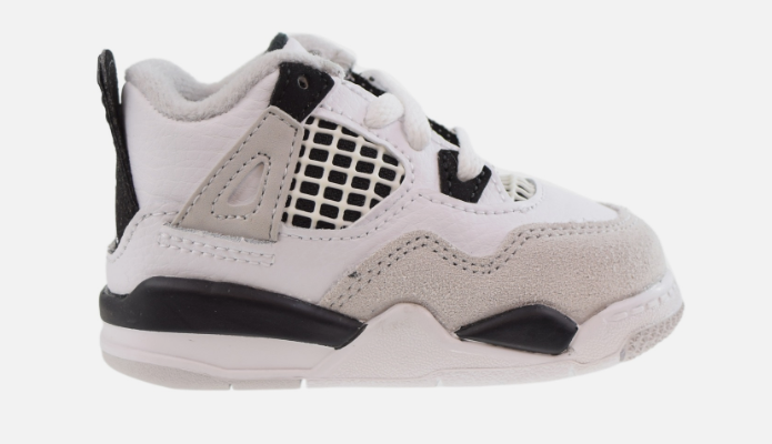 Jordan 4 - Toddlers - Military Black White / Grey