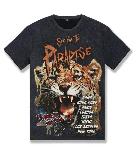 Jordan Craig - T Shirt - Sim Process Cheetah - Black