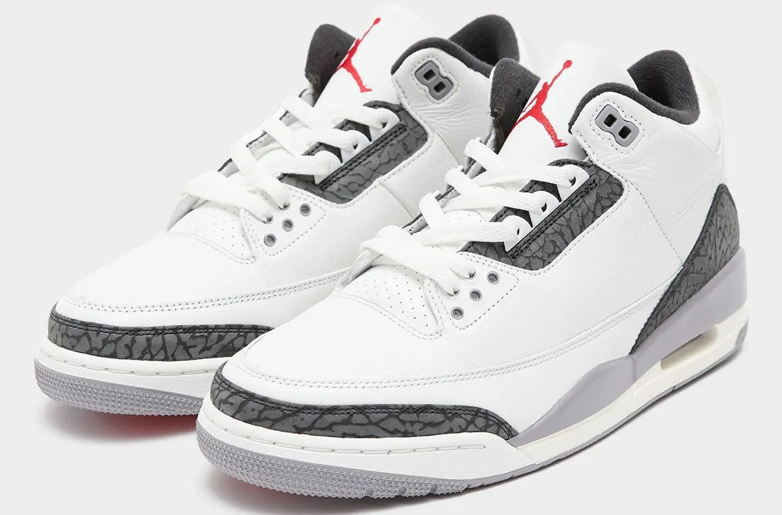 Jordan 3 Summit White Fire Red Cement Grey